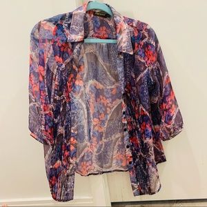 💚3/50- Vintage Silk See Through Shirt